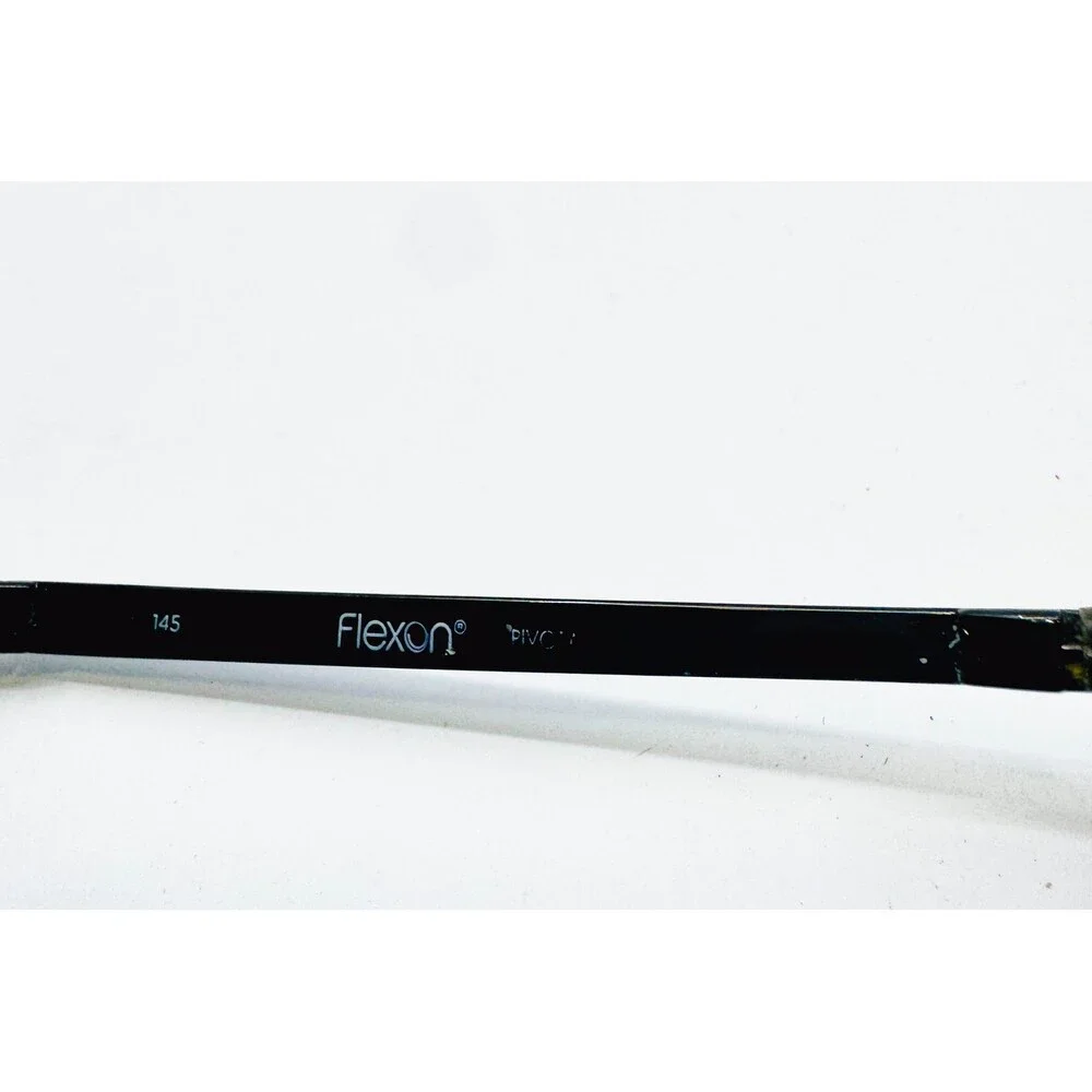 Flexon Eyeglasses Mens Black E1050 001 Rectangular Metal Frames 54-18-145